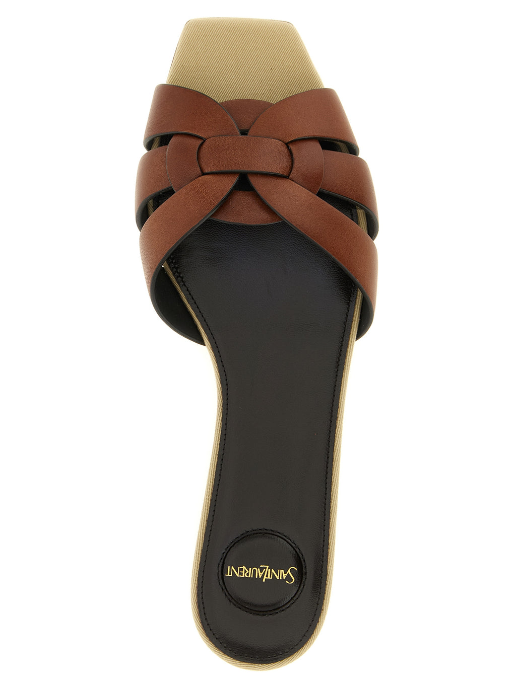 Brown Calfskin Slides