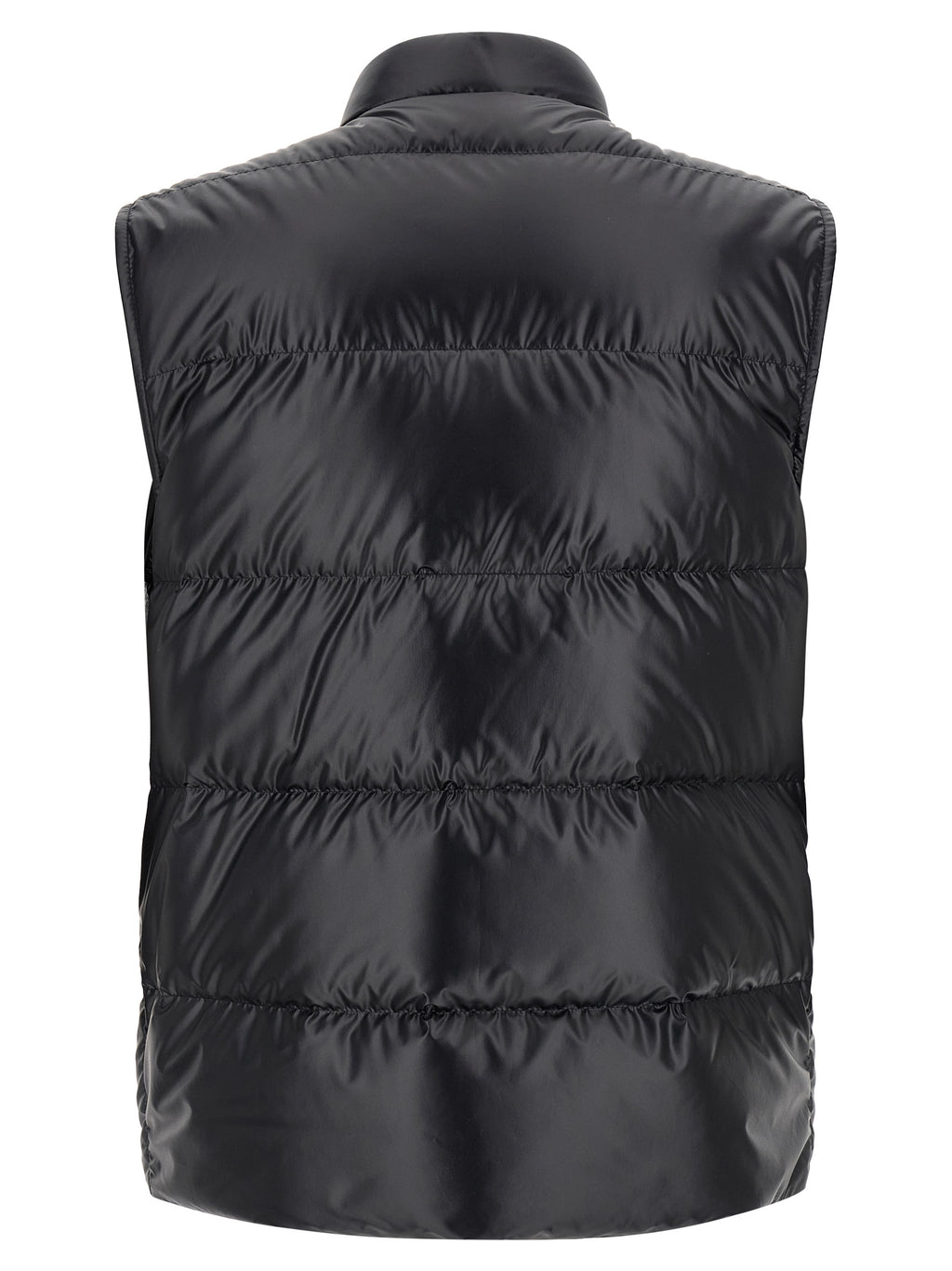 Blue Polyester Sleeveless Jacket