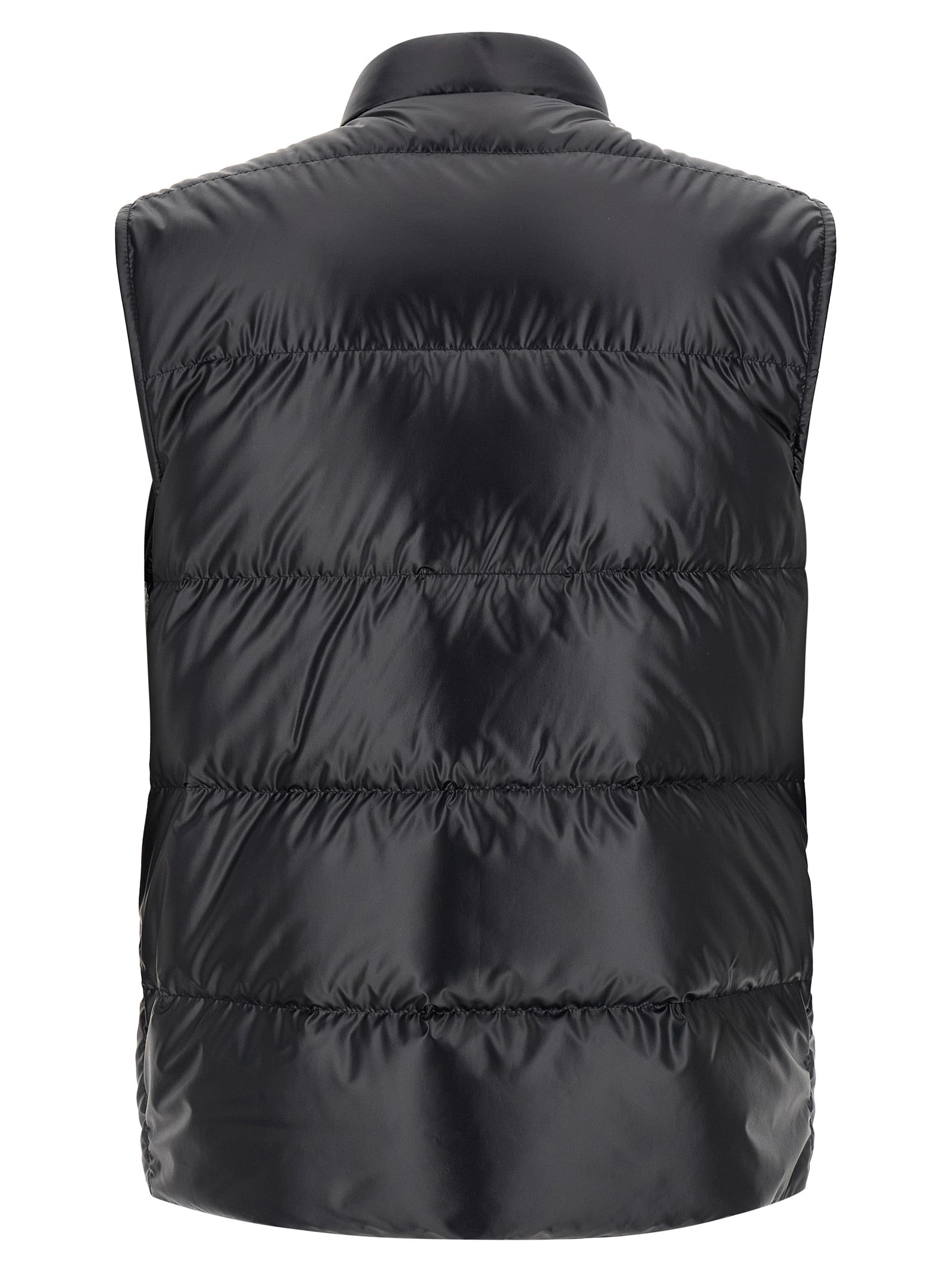 Blue Polyester Sleeveless Jacket