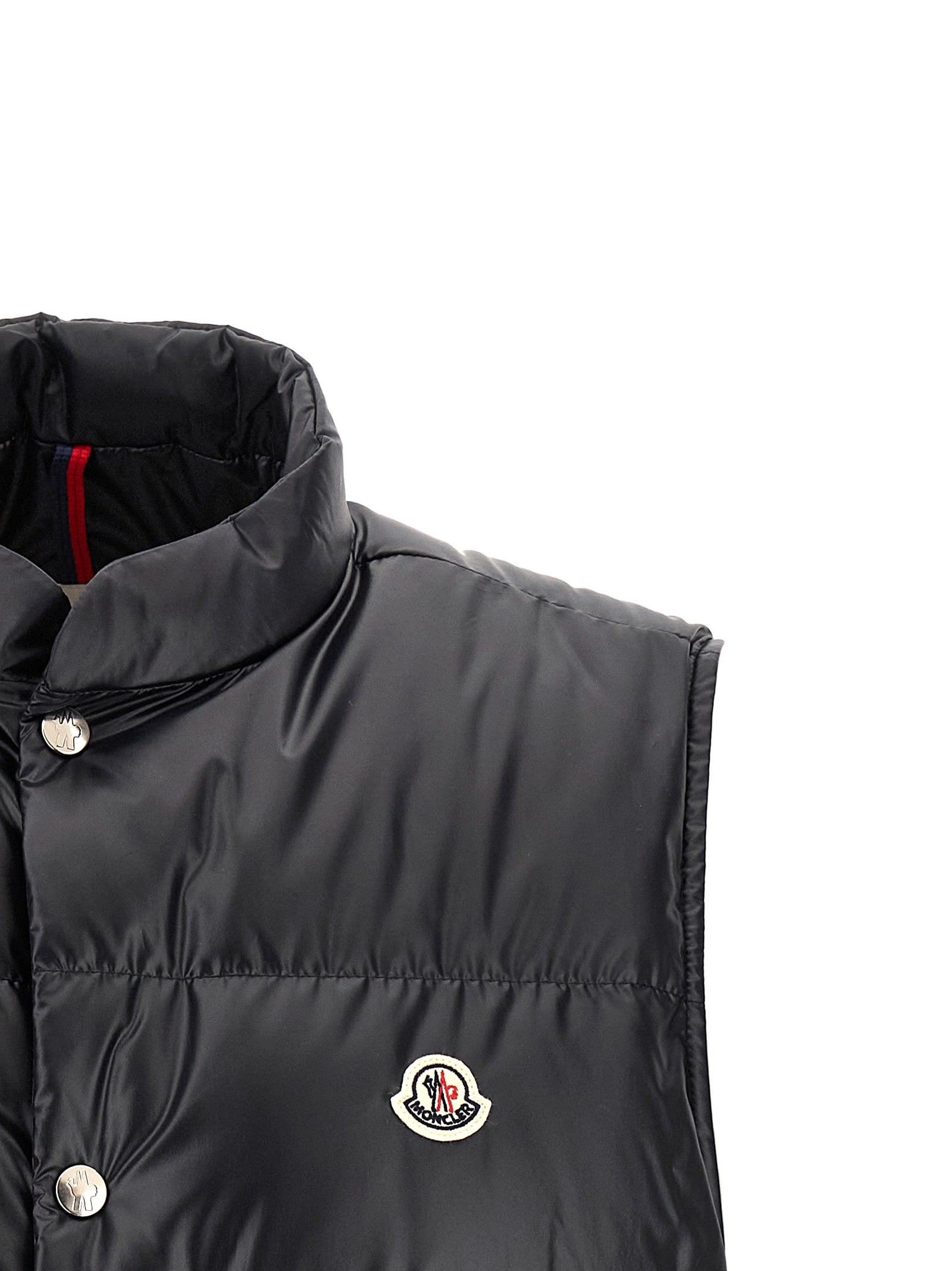 Blue Polyester Sleeveless Jacket