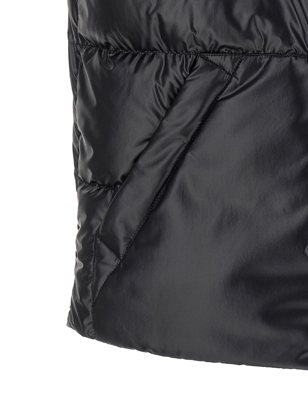 Blue Polyester Sleeveless Jacket