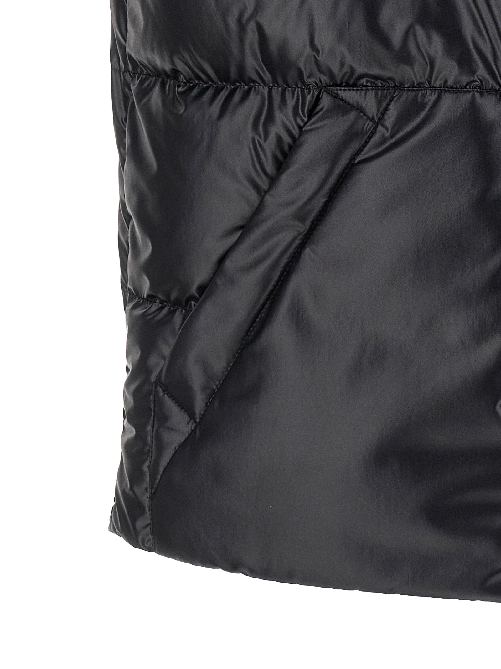 Blue Polyester Sleeveless Jacket