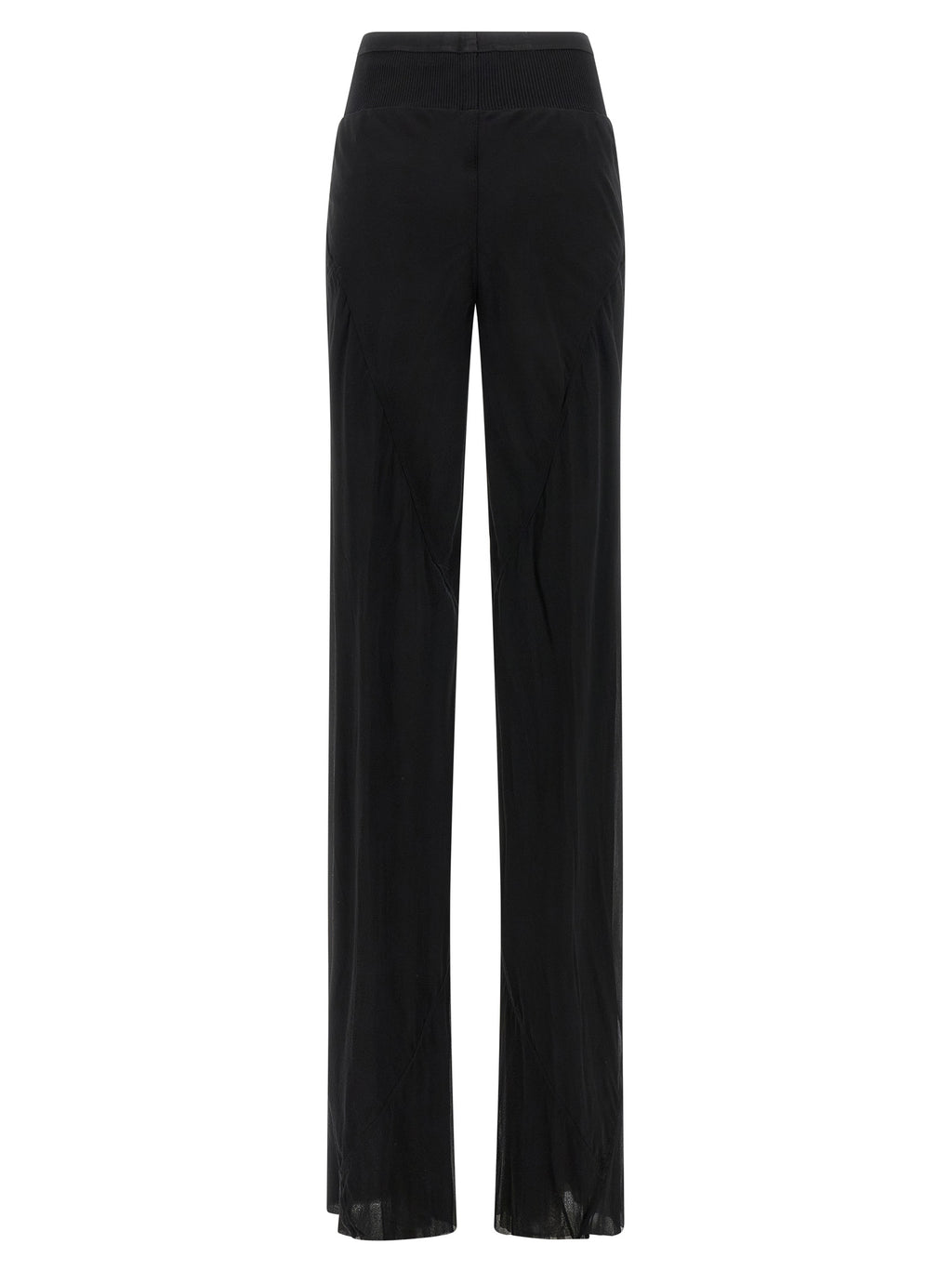 Black Silk Flared Pants