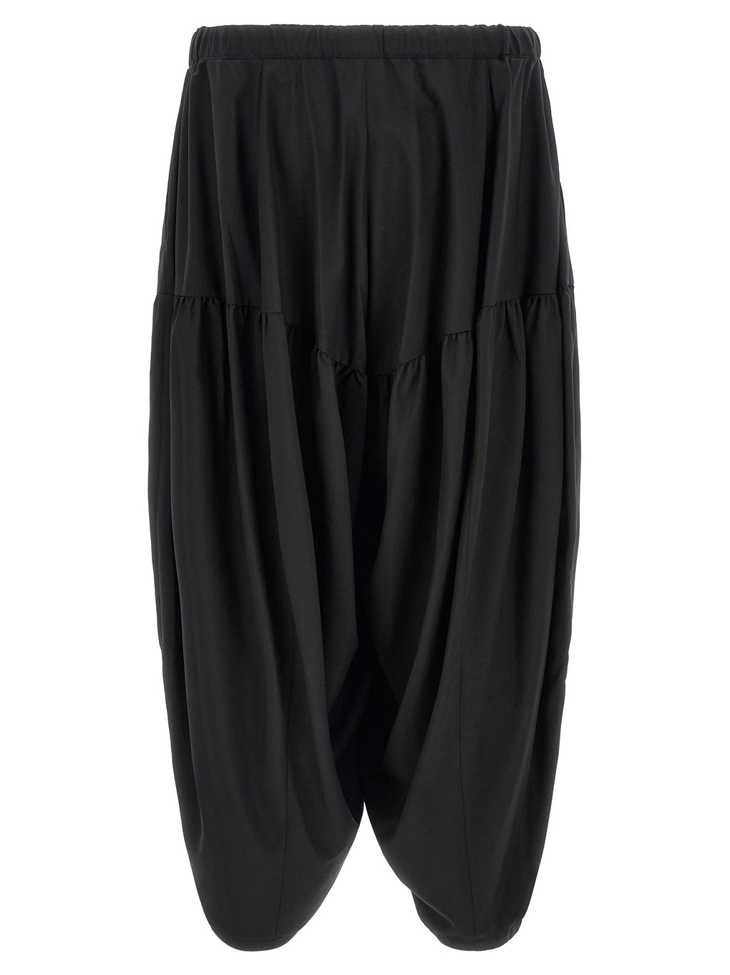 Black Polyester Casual Pants