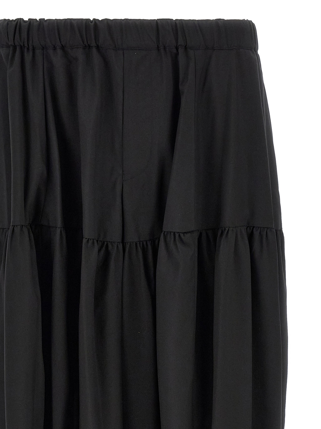 Black Polyester Casual Pants