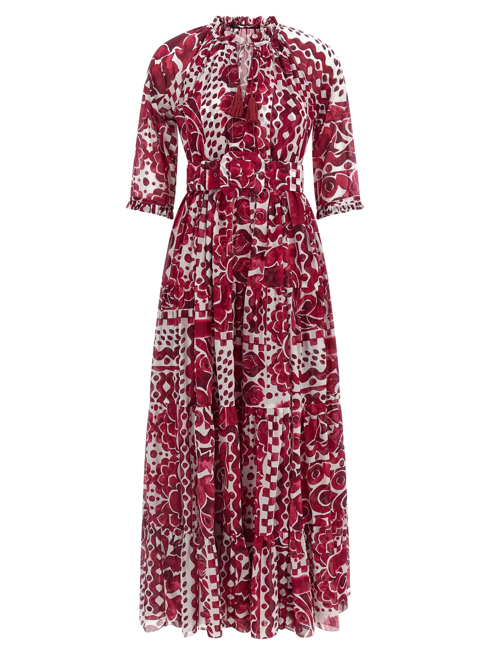Fuchsia Cotton Long Dress