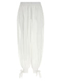White Cotton Casual Pants