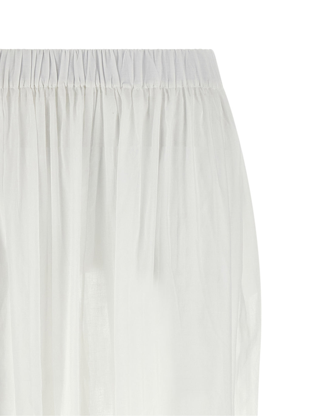White Cotton Casual Pants