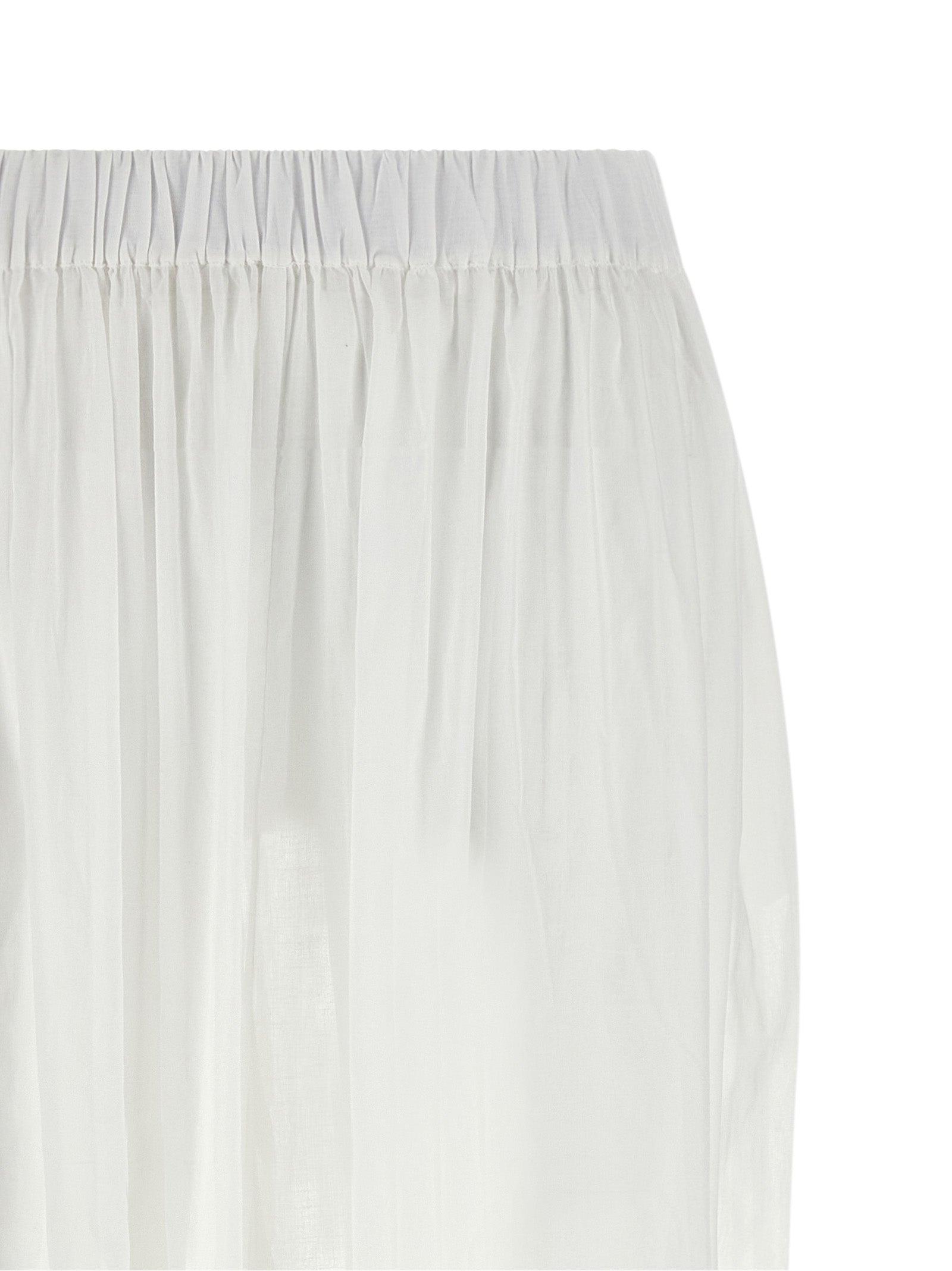 White Cotton Casual Pants