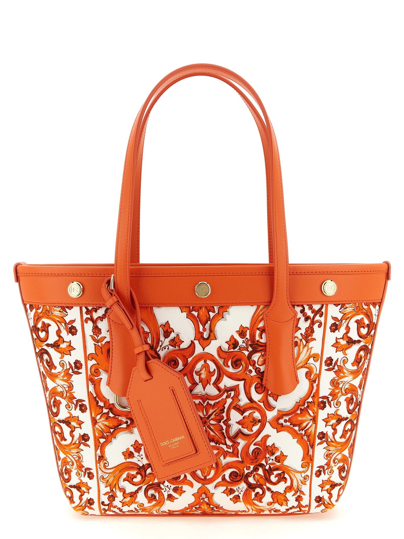 Orange Cotton Tote Bag
