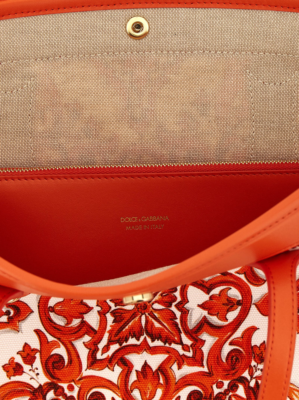 Orange Cotton Tote Bag