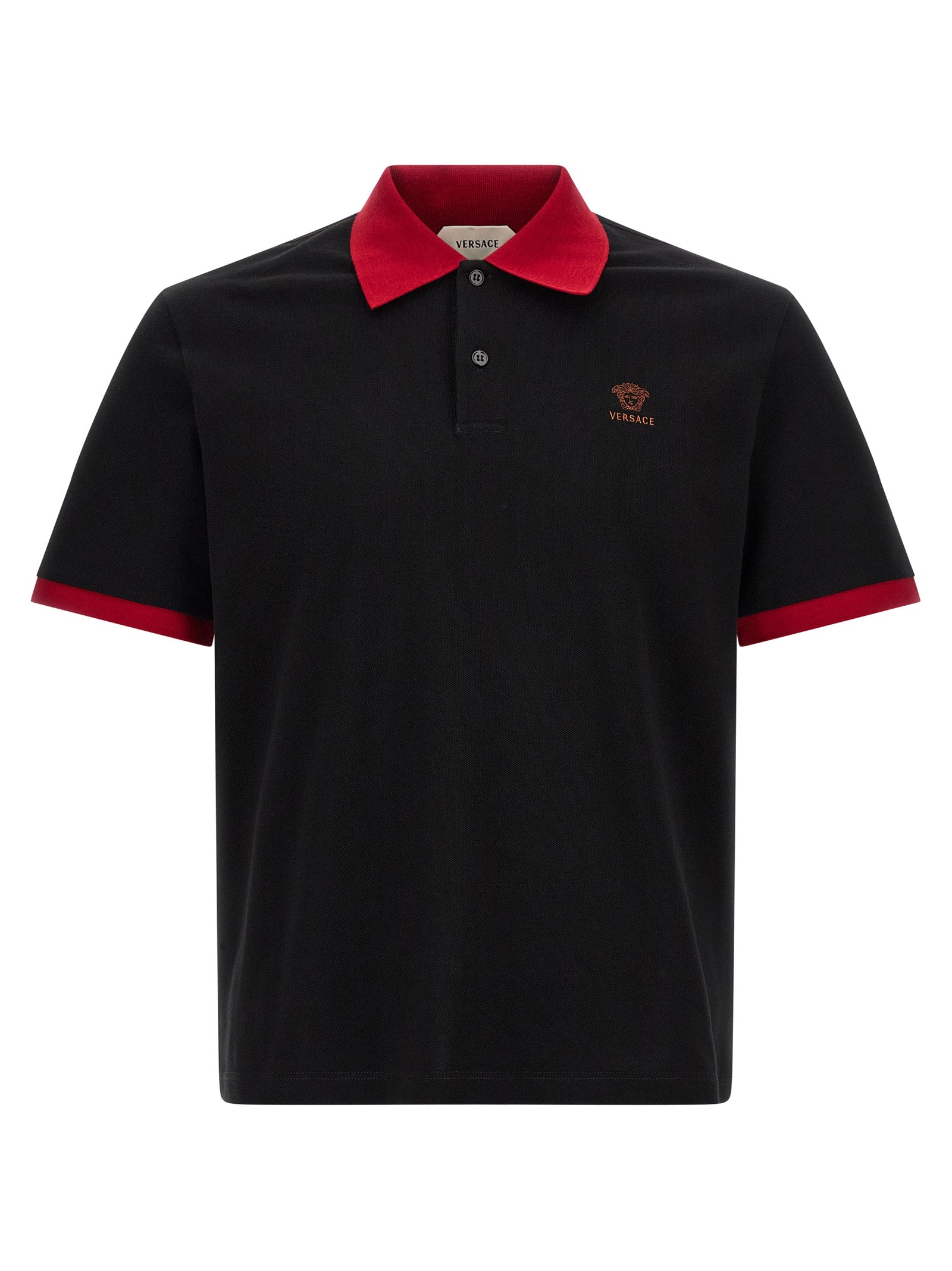 Black Cotton Polo Shirt