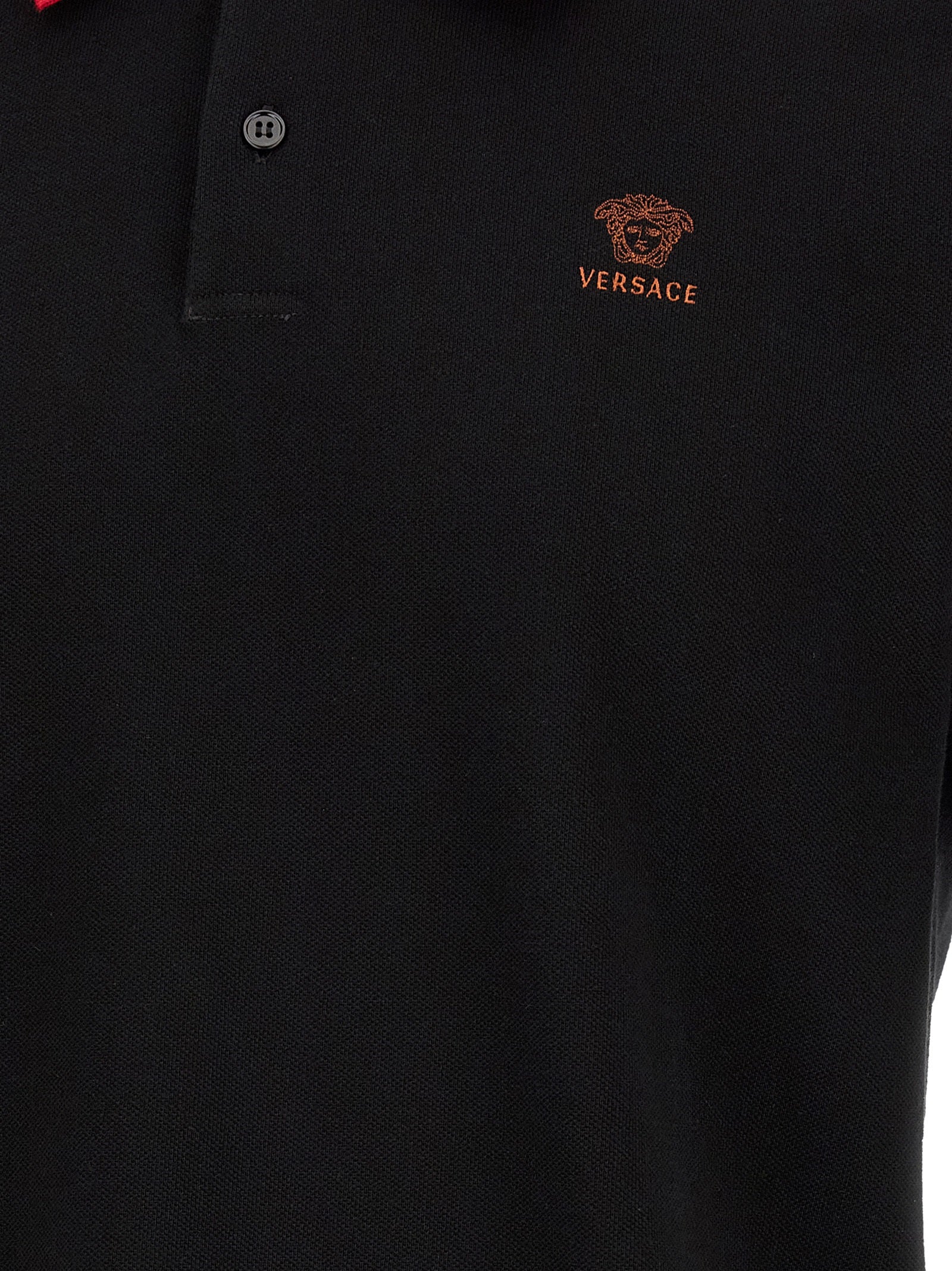 Black Cotton Polo Shirt