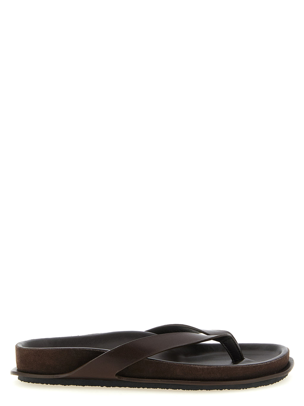 Brown Cowhide Slides