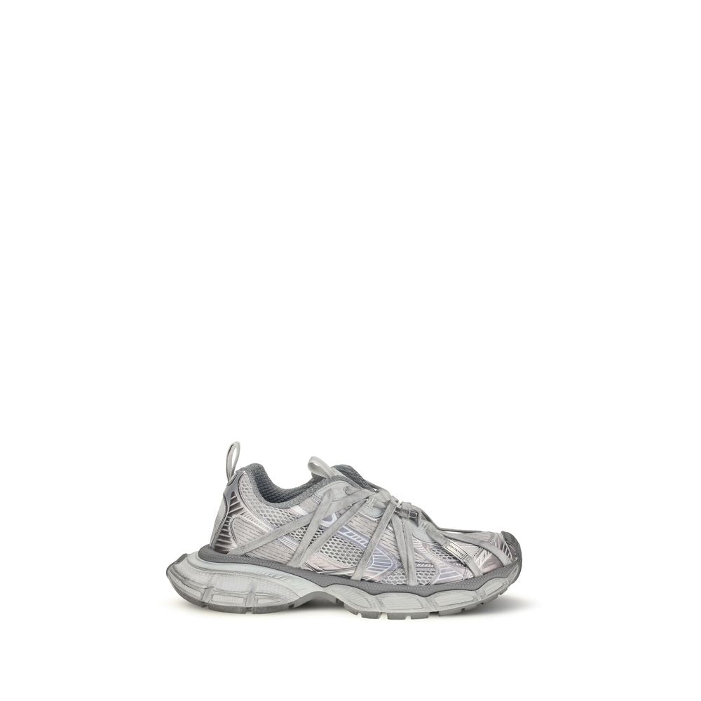 Gray Polyethylene Athletic Sneakers