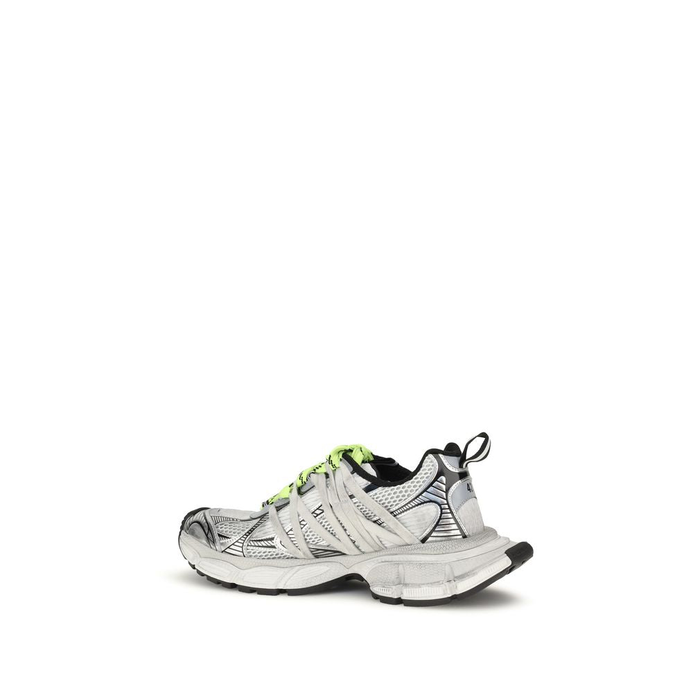 Gray Polyester Athletic Sneakers