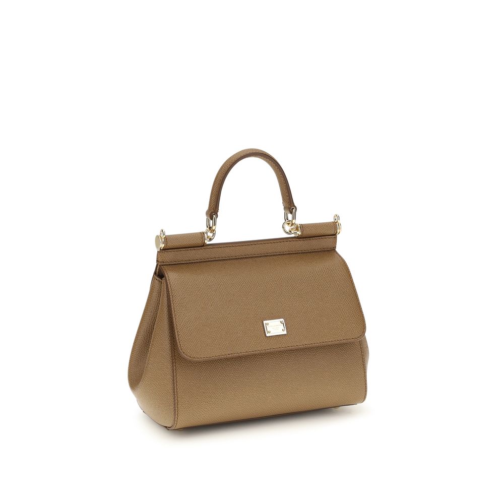 Beige Calf Leather Bos Taurus Handbag