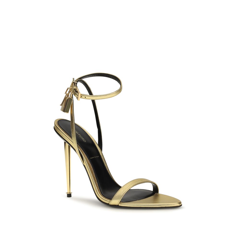 Gold Lamb Ovis Aries Aries Stiletto Heel Sandals
