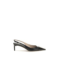 Black Calf Leather Bos Taurus Mid Heel Pumps
