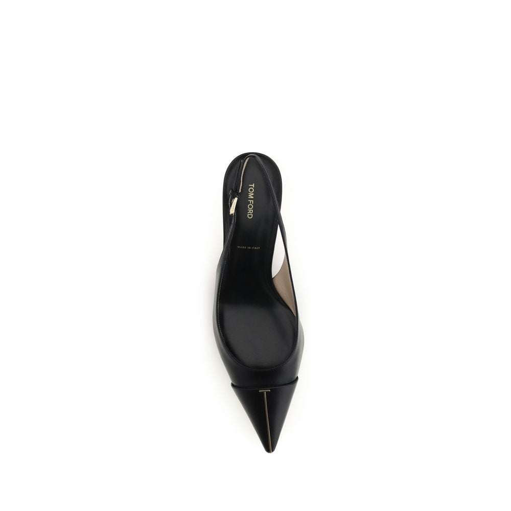 Black Calf Leather Bos Taurus Mid Heel Pumps