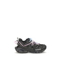 Black Polyester Athletic Sneakers
