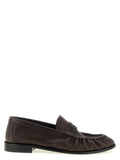 Brown Calfskin Slip-On Loafers