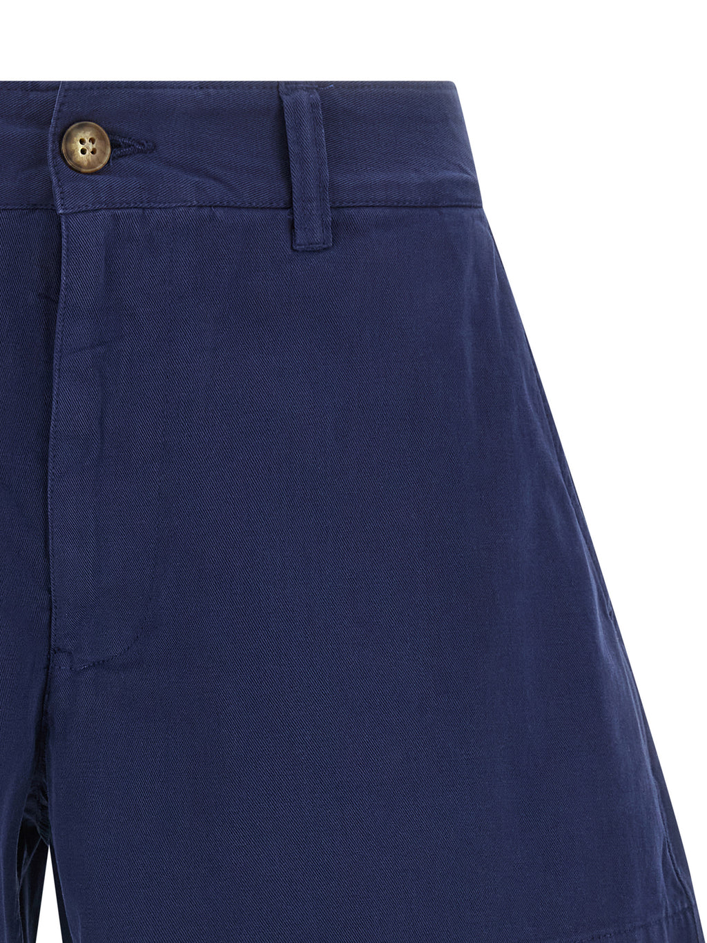 Blue Cotton Bermuda Shorts