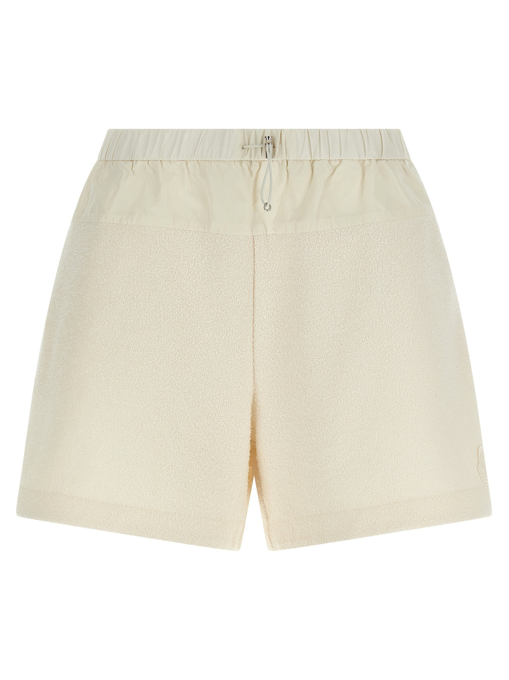 White Polyester Bermuda Shorts