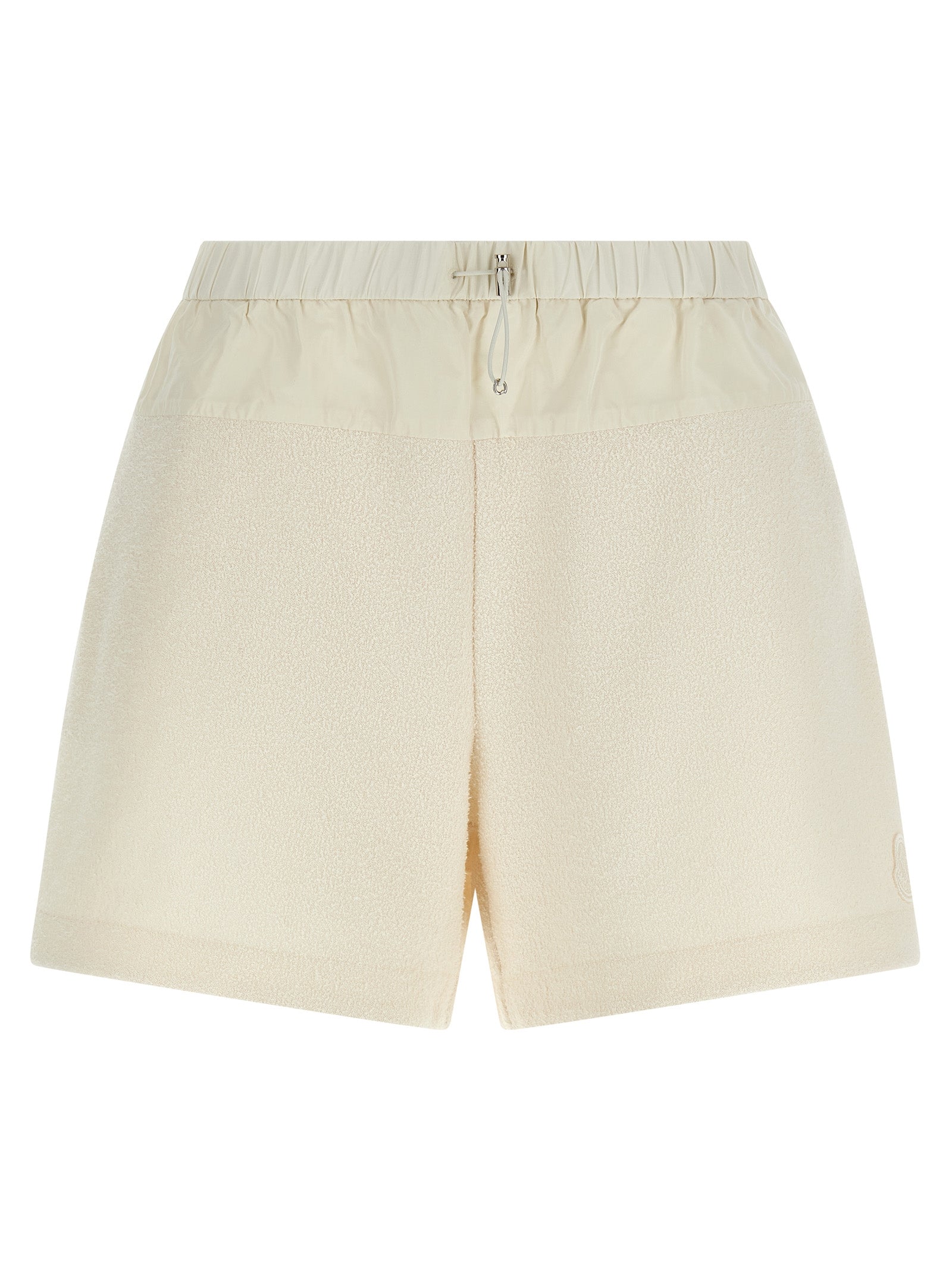White Polyester Bermuda Shorts
