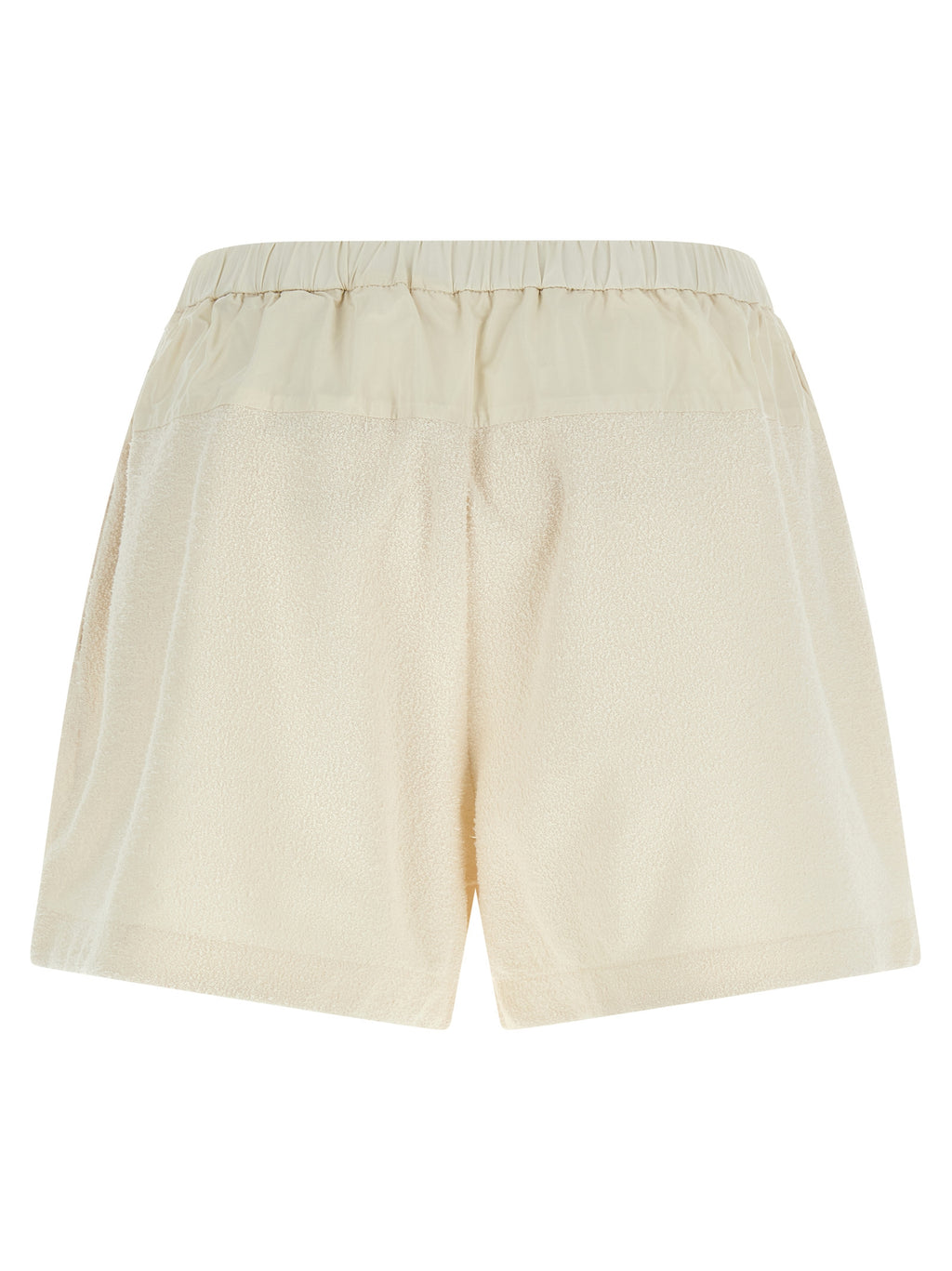 White Polyester Bermuda Shorts