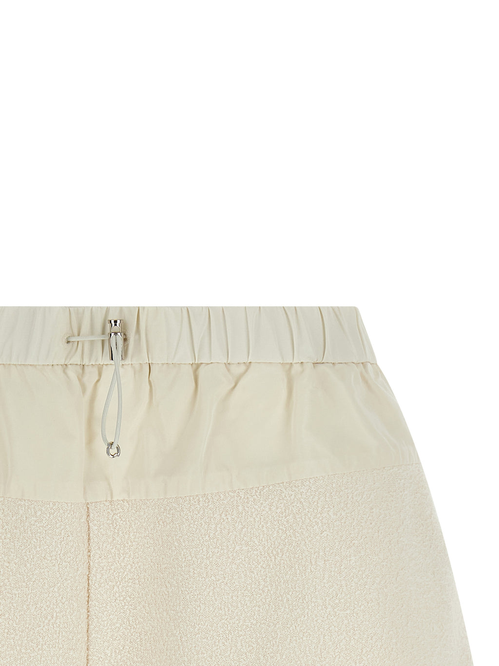 White Polyester Bermuda Shorts