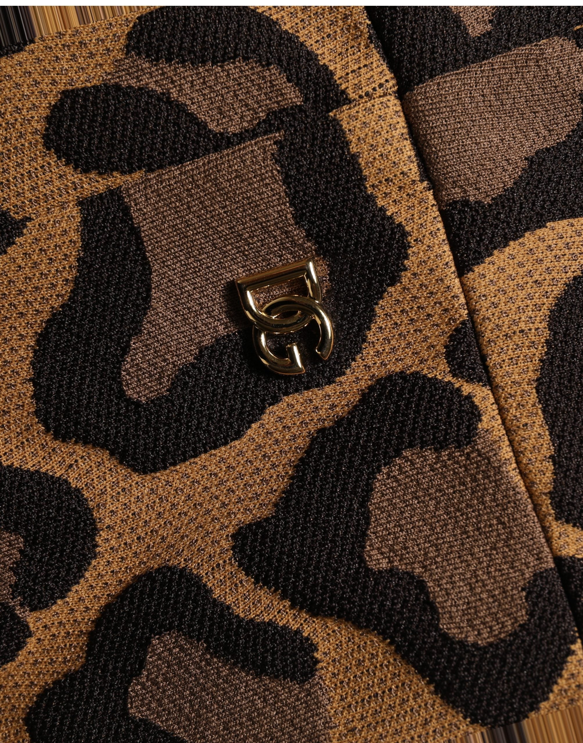 Brown LeopardPrint Flared A-line Mini Dress