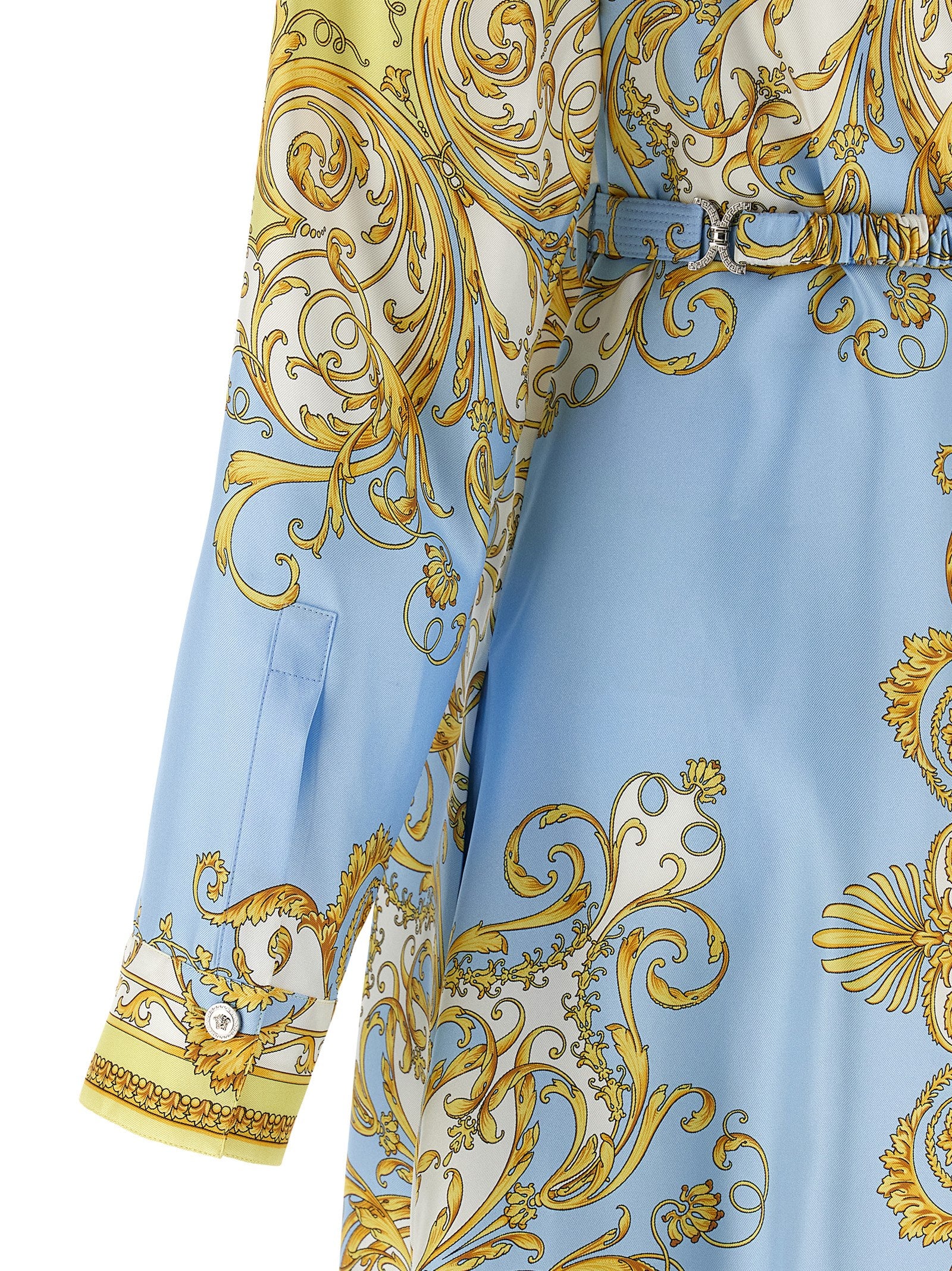 Blue Silk Midi Dress
