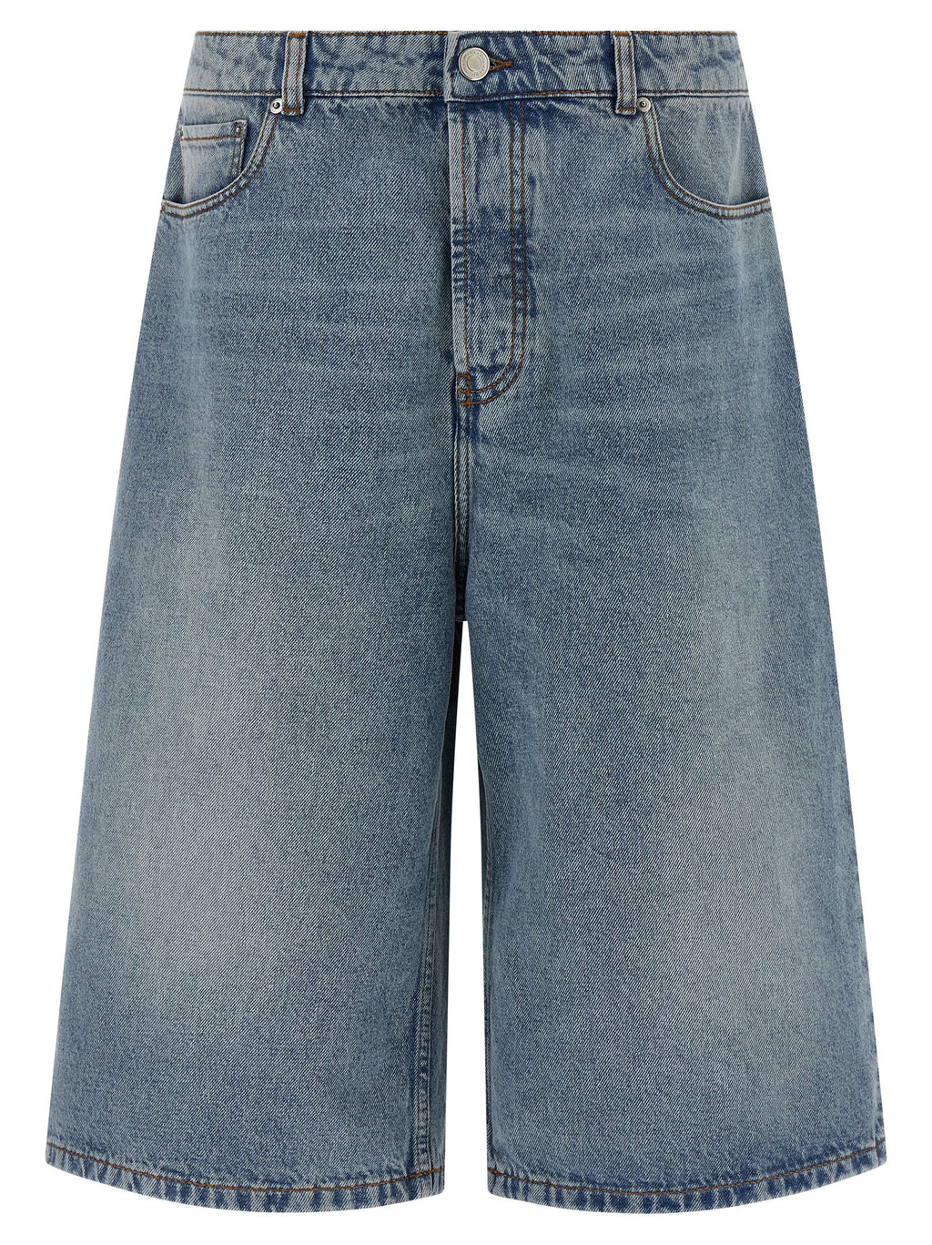 Blue Cotton Bermuda Shorts