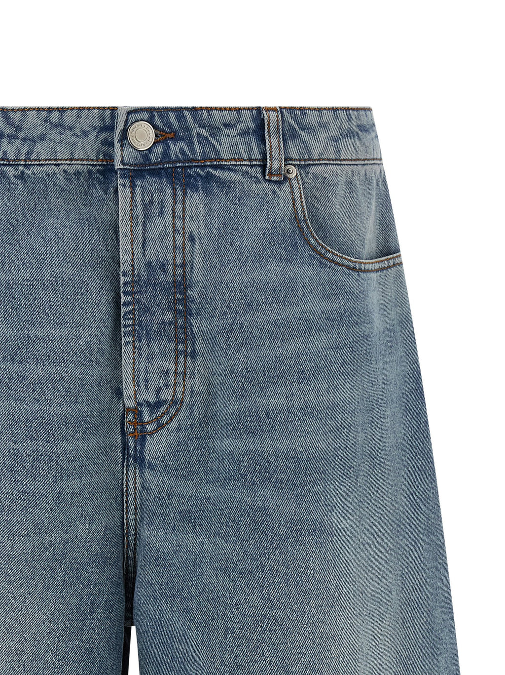 Blue Cotton Bermuda Shorts