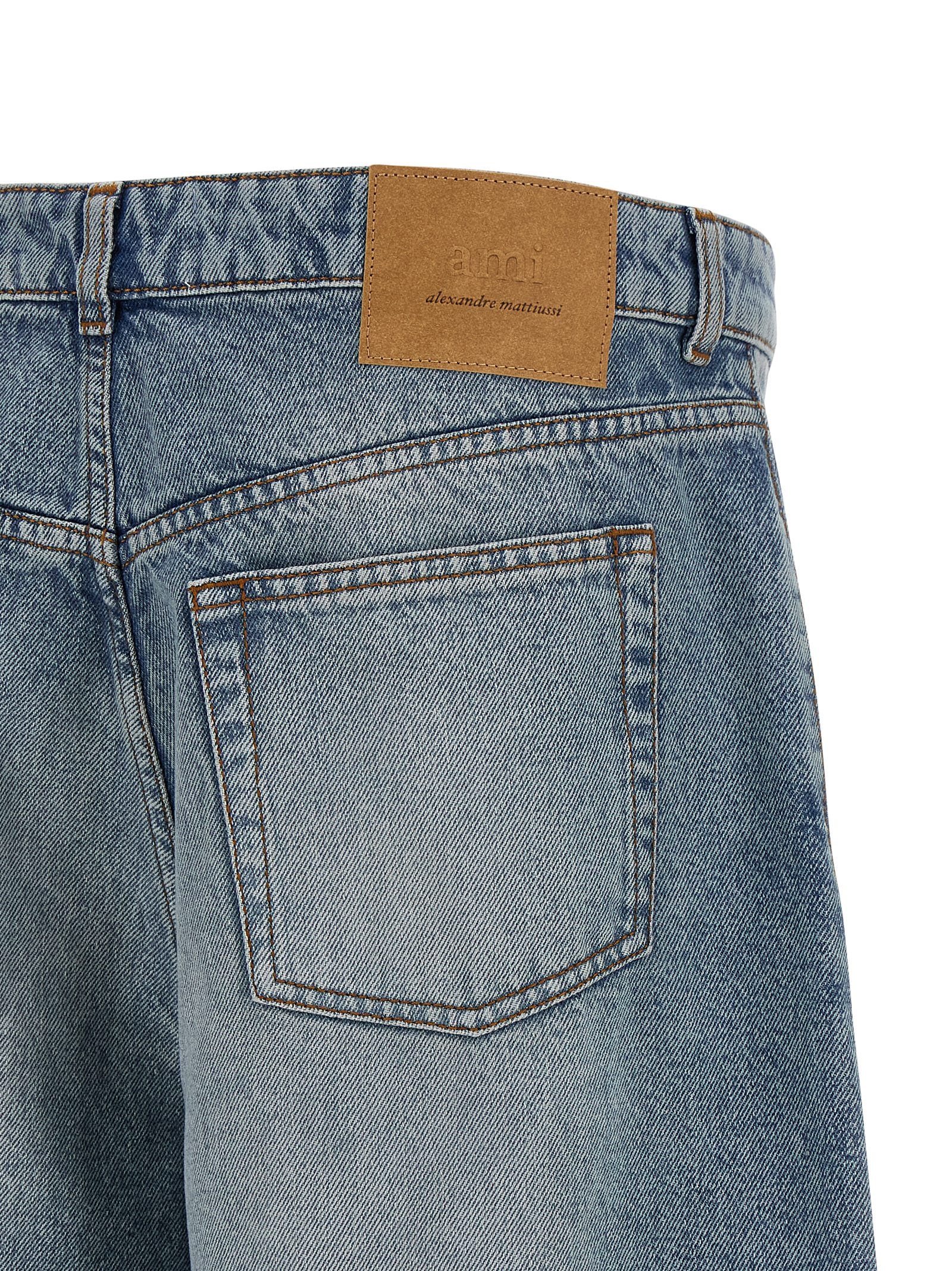 Blue Cotton Bermuda Shorts