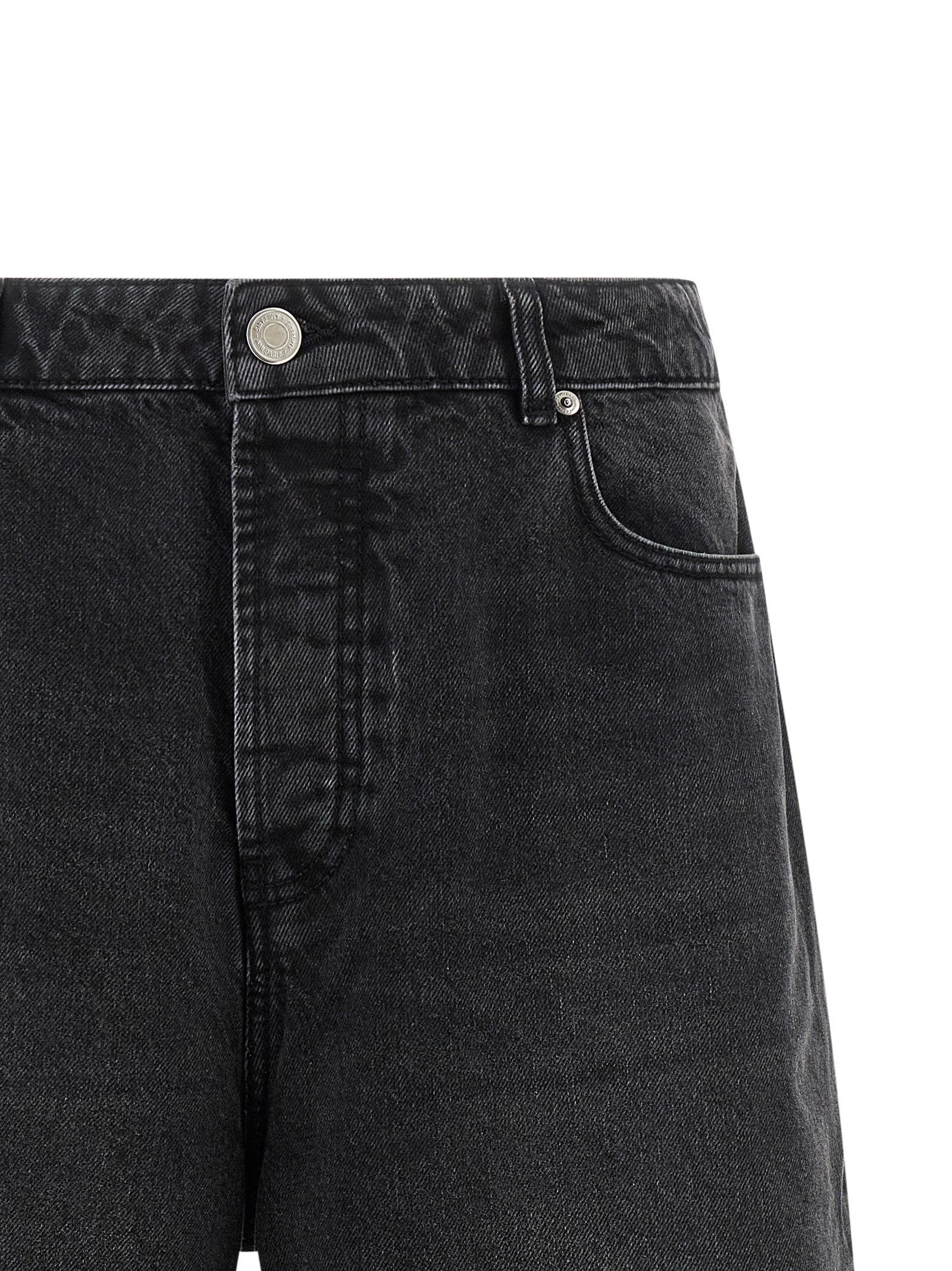 Black Cotton Bermuda Shorts
