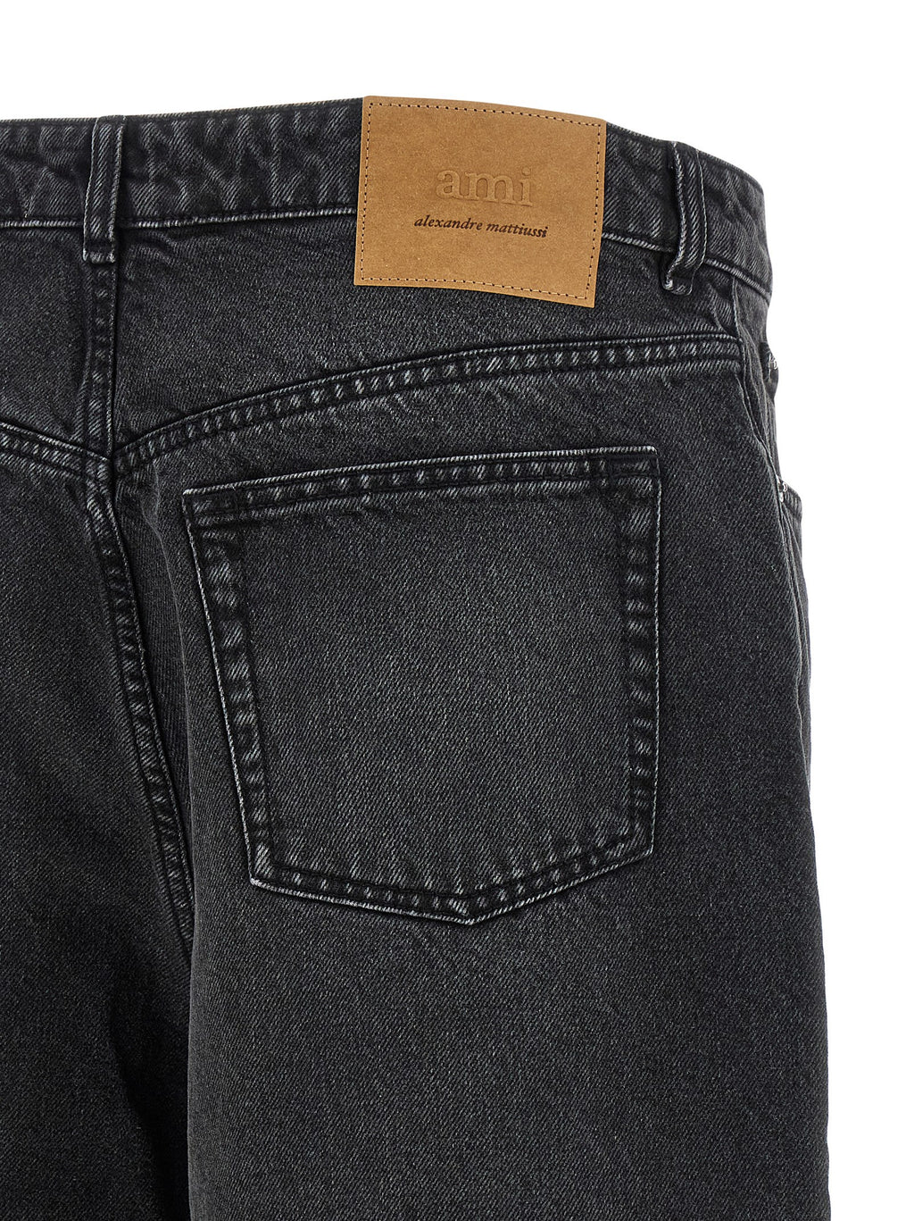 Black Cotton Bermuda Shorts