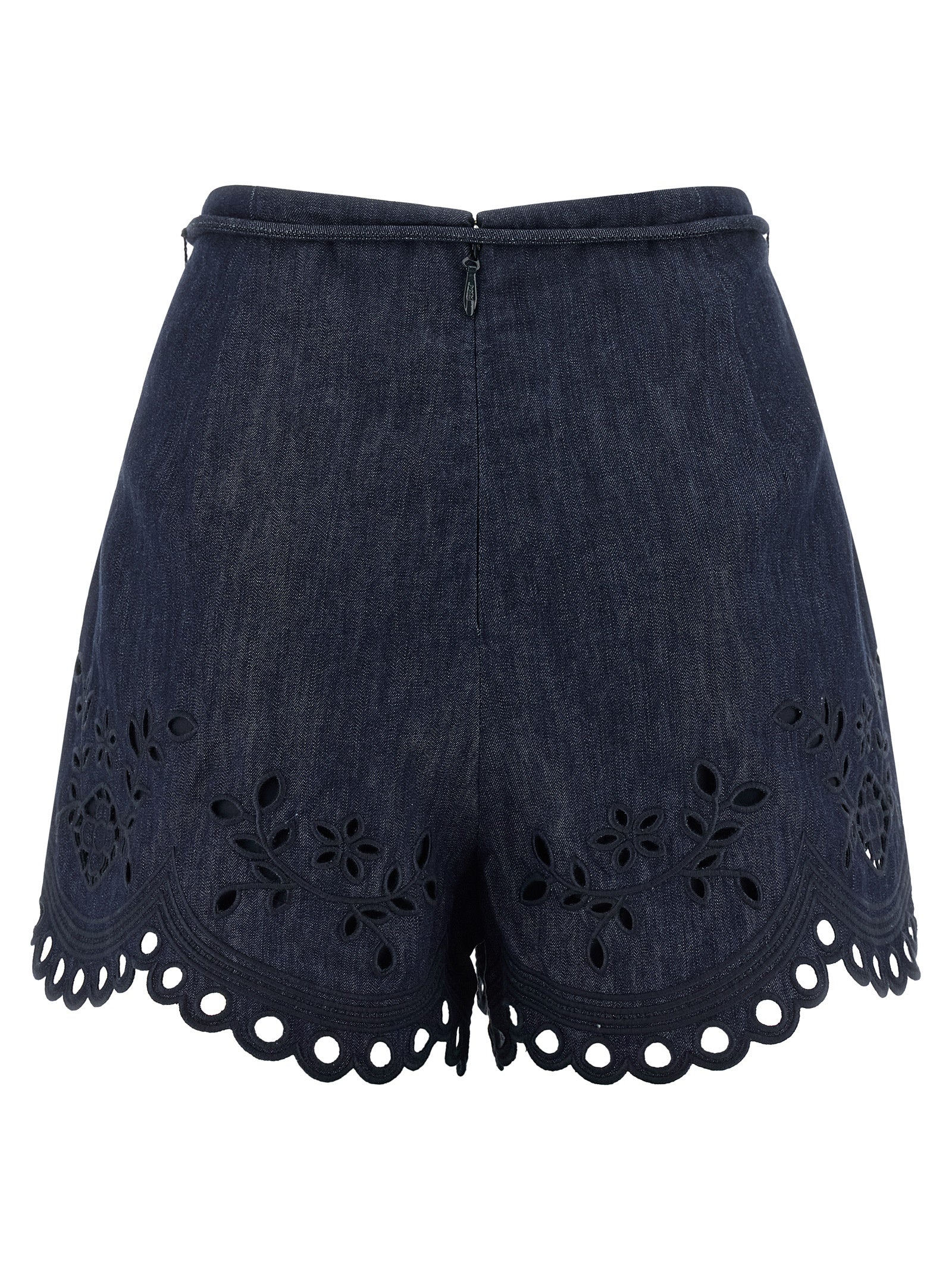Blue Cotton Bermuda Shorts