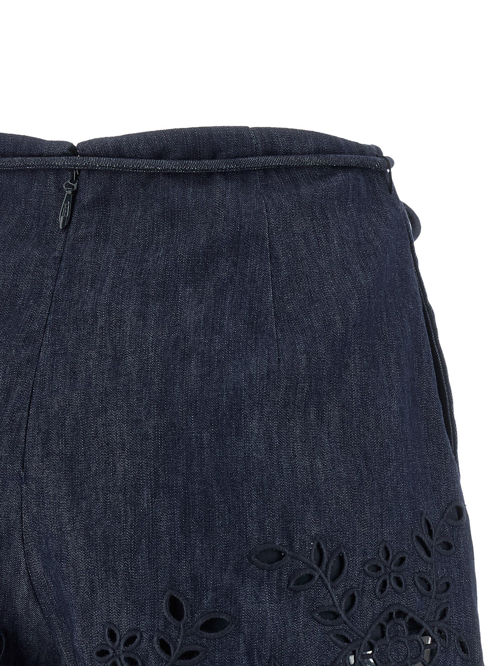 Blue Cotton Bermuda Shorts