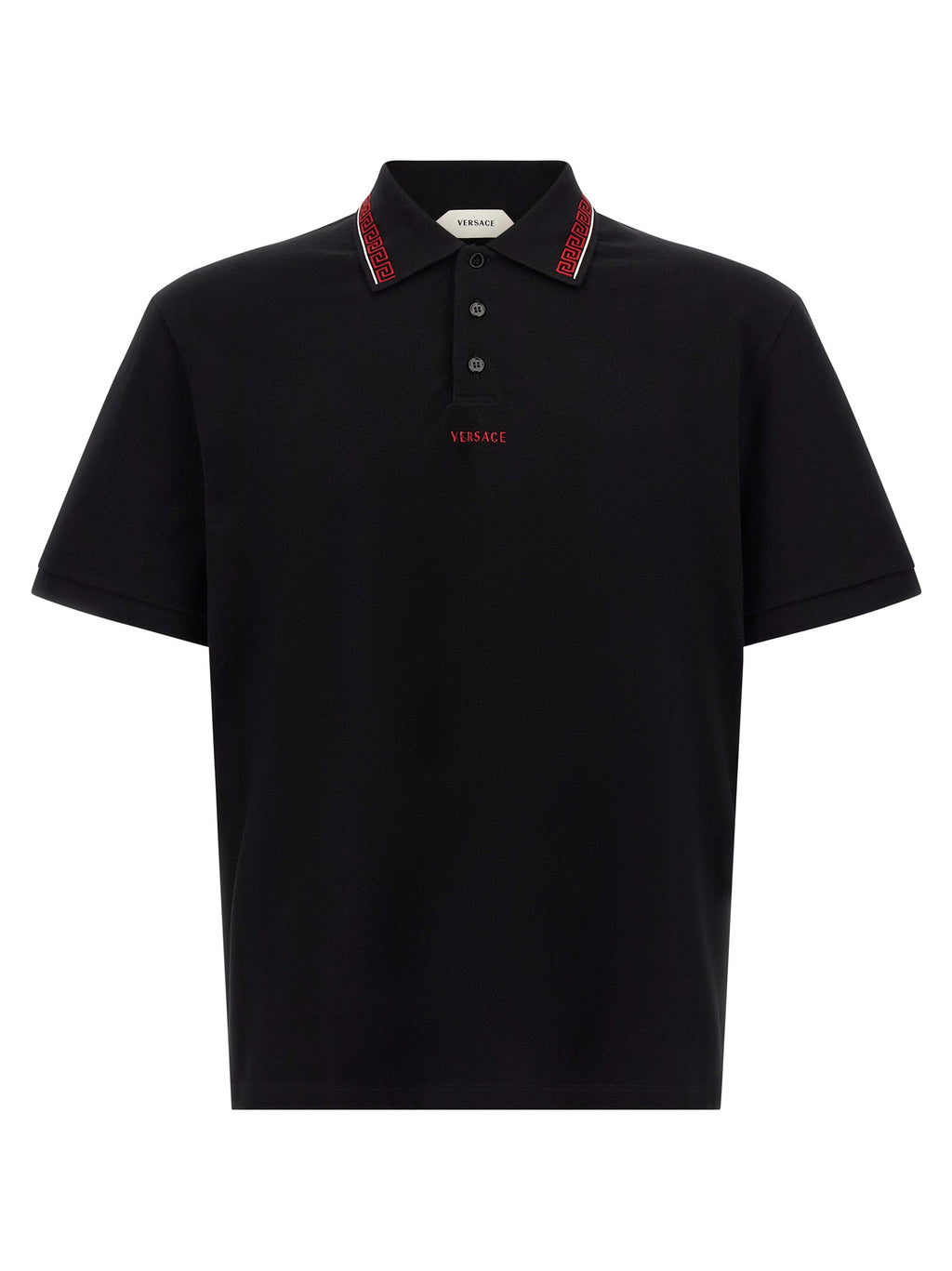 Black Cotton Polo Shirt