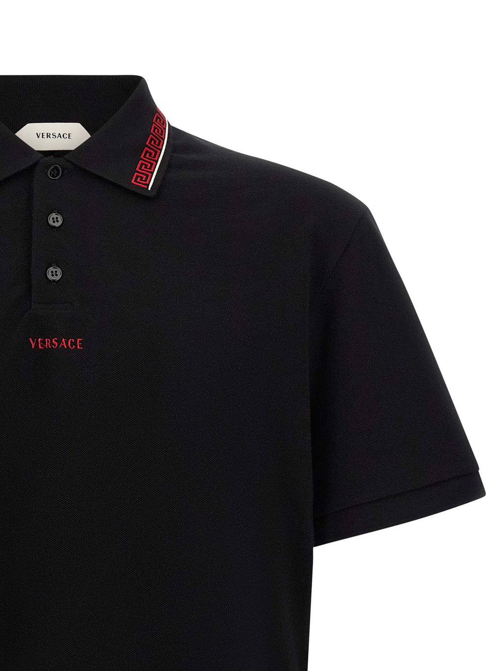Black Cotton Polo Shirt