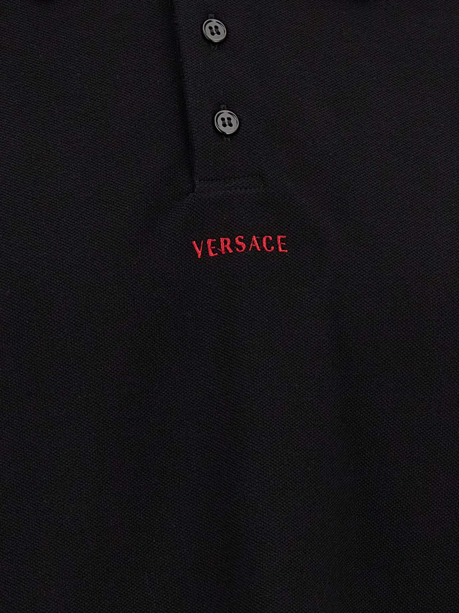 Black Cotton Polo Shirt