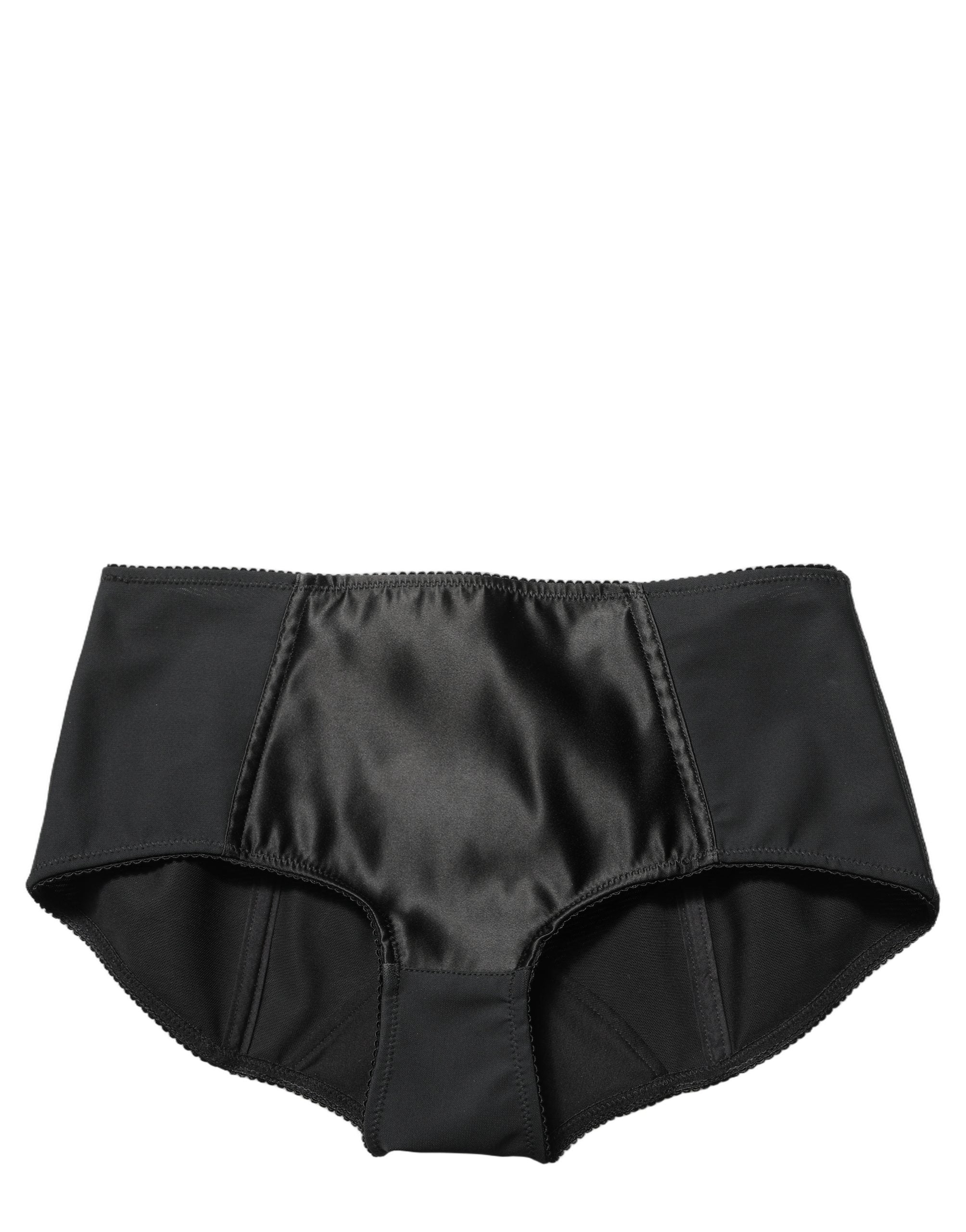 Black Low Waist Satin Culotte Hotpants Shorts