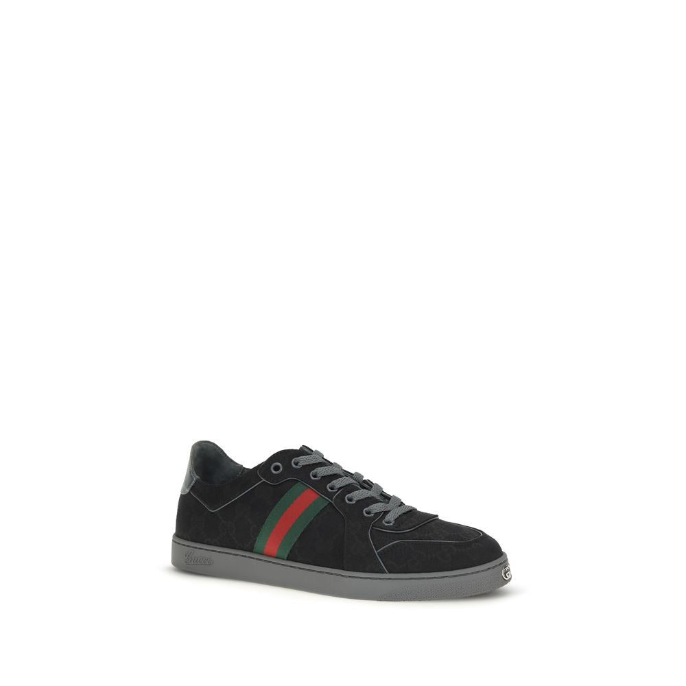 Black Fabric Athletic Sneakers