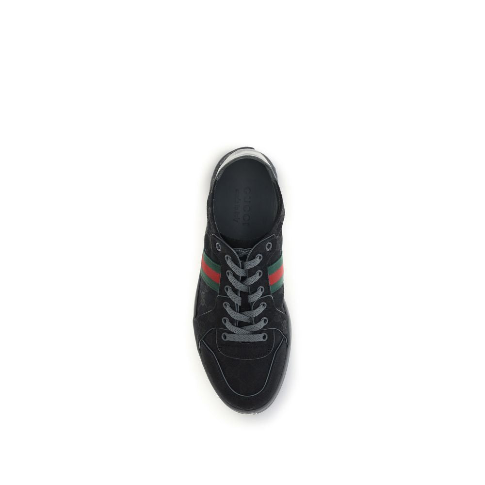Black Fabric Athletic Sneakers
