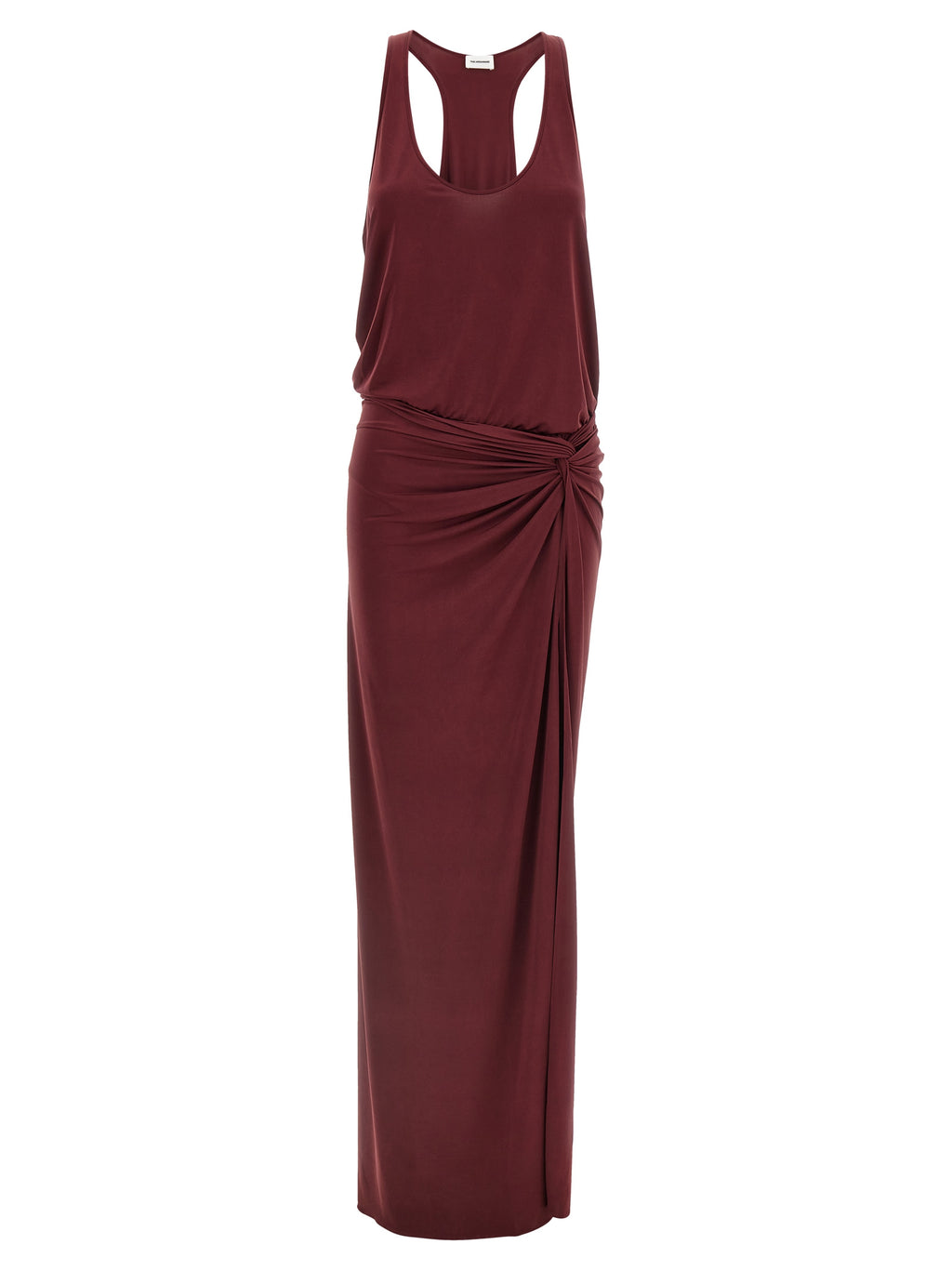 Bordeaux Polyester Long Dress