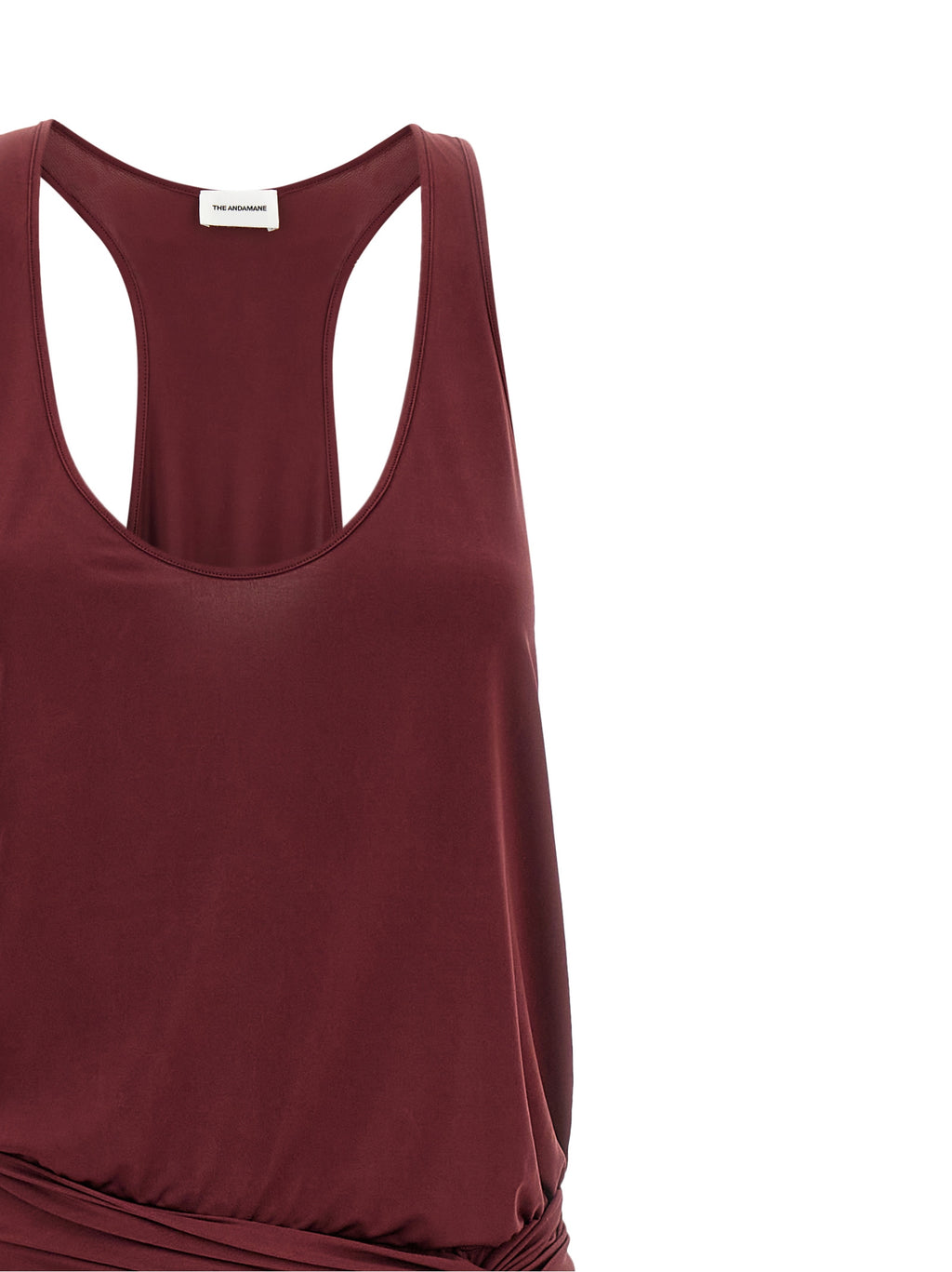 Bordeaux Polyester Long Dress