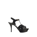 Black Calf Leather Bos Taurus Platform Sandals