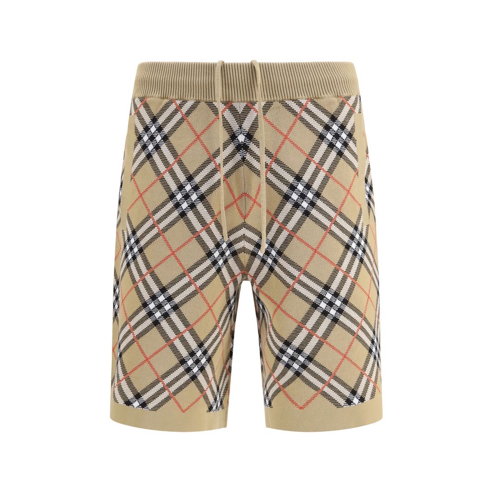 Beige Cotton Bermuda Shorts